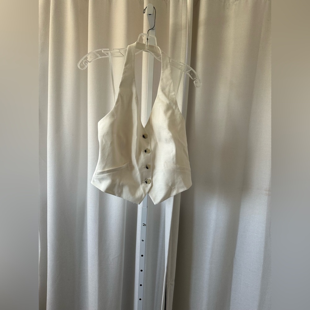 Veronica beard Arabella halter neck linen blend vest FINAL PRICE - Picture 6 of 12